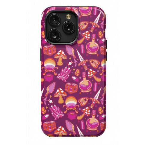 Lesbian Pride Witch Pattern Phone Case